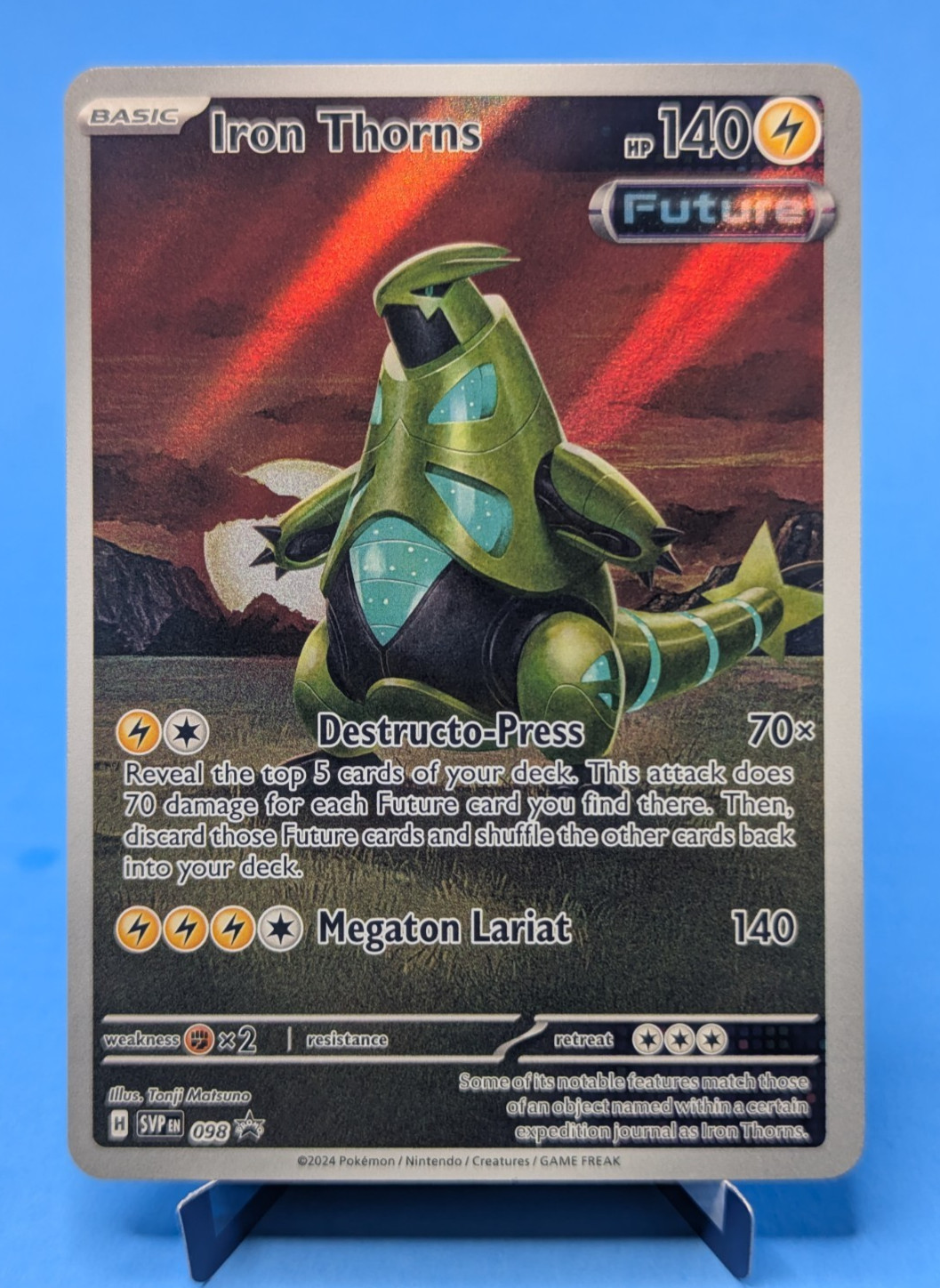 Iron Thorns 98 Pokémon TCG 2024 Rare Holo Black Star Promo Near Mint