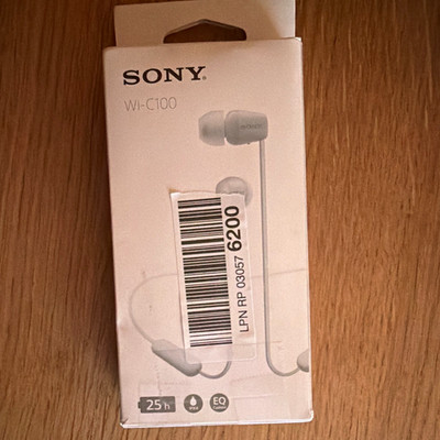 Sony WI-C100 Bluetooth In-Ear Nackenbügel-Kopfhörer mit Mikrofon Weiß