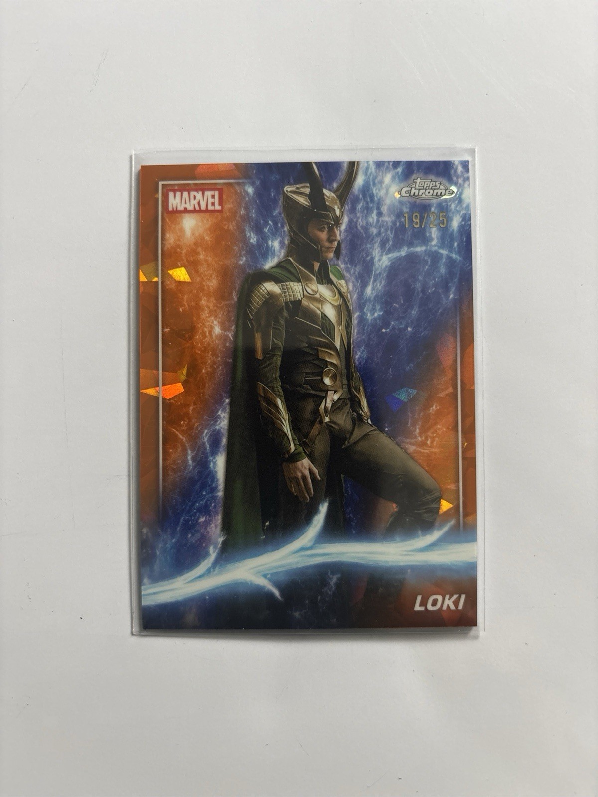 2025 Topps Chrome Marvel Studios Loki #19 Orange Refractor 19/25