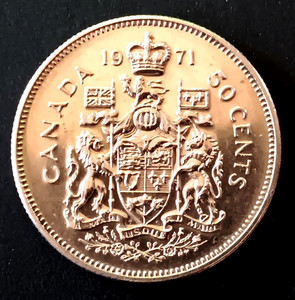 1971 CANADA 50 CENTS - AU/UNC
