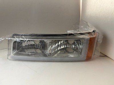 03-06 Silverado Chrome Full LED Turn Signal Housing Bumper Amber w/Tube Bar LEFT