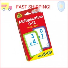School Zone Multiplication 0-12 Flash Cards: 56 Math Cards, 3rd Grade, 4th Grade