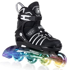 Adjustable Inline Skates with Full Light Up Wheels,Outdoor Illuminating Rolle...