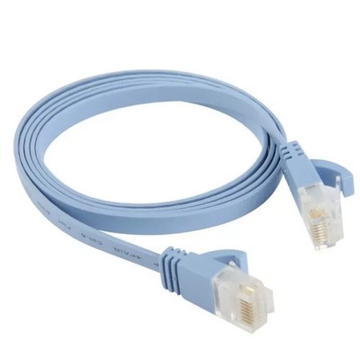 Flachkabel LAN Kabel Patchkabel RJ45 CAT 6 Netzwerkkabel DSL Ethernet Blau Cable