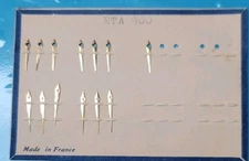 SB1-H1: Gold Watch Hands for ETA 900 – NOS French-Made – Hour & Minute Pair