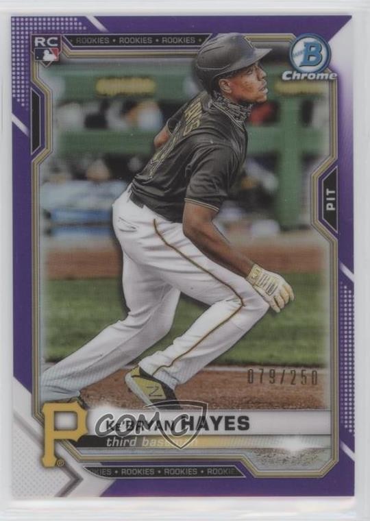 2021 Bowman Chrome Purple Refractor 79/250 Ke'Bryan Hayes #29 Rookie RC 0hk3