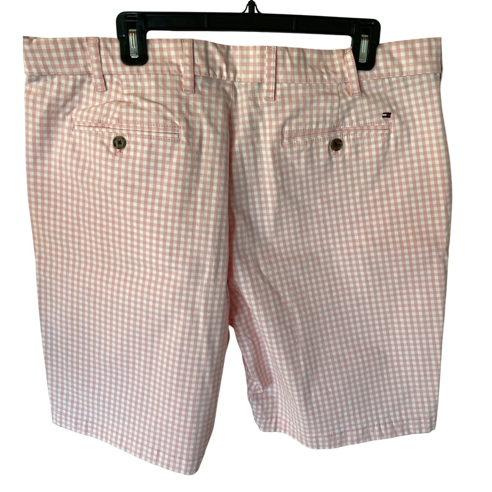 Tommy Hilfiger Men's Gingham Shorts Size 38 Pink White Casual NWT Preppy Casual thumbnail 4