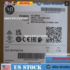 Allen-Bradley 22A-B4P5N104 Sealed PowerFlex 4 240V 3P 1HP AC Drive US Free Tax