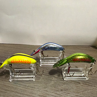 Heddon Tadpolly Hard Plastic Hard Bait Crankbaits Lot of 3 Yellow Green Blue