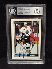 MARTY MCSORLEY SIGNED AUTOGRAPH 1992-93 TOPPS CARD #171 BECKETT BAS COA