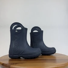 Little Kids Crocs Handle It Waterproof Blue Comfort Casual Rain Boots Size 11 C