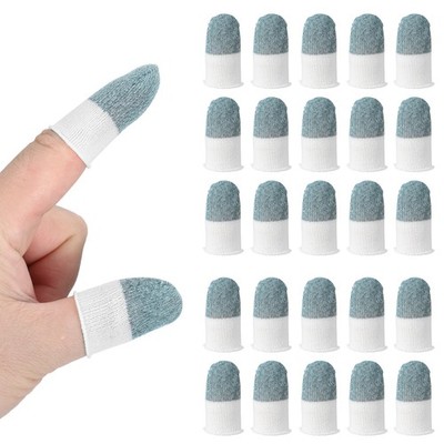 Mobile Gaming Finger Sleeve, 40 Pack Controller Finger Thumb Sleeve, Light Blue