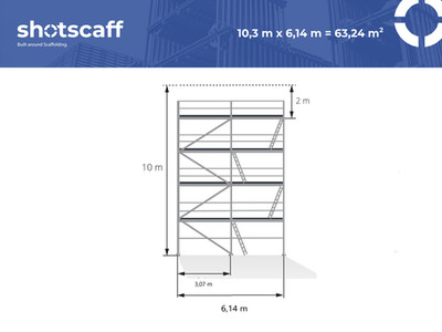 63.86 sqm Lešení scaffolding scaff 73 Échafaudage scaffolding aluminum...