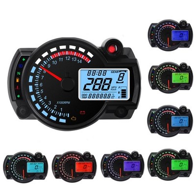 14000RPM Motorrad Tachometer LCD Digital Motorrad RX2N Kilometerzähler Instru...