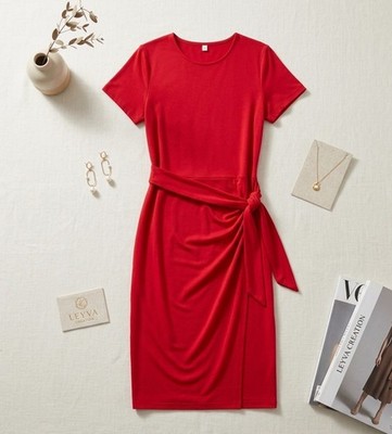 semi formal petite dresses with sleeves Plus Size Pink Lace Cap Sleeve Round Neck Bodycon Midi Dress main image 0