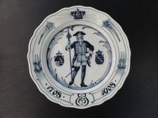 Porzellan, Meissen, Regimentsteller, Militaria, um 1908, Jubil&auml;um