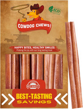 Beef Bully Stick: Odor-Free, Fully Digestible Beef Collagen Chews 5-7", 10 Coun