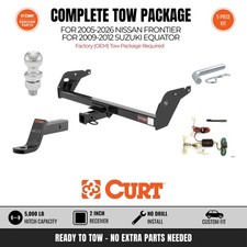 Curt Class 3 Tow Package Hitch Wiring Ball-mount Ball For 05-26 Frontier Curt Class 3 Tow Package Hitch Wiring Ball-mount Ball For 05-26 Frontier