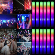 30pcs LED Glow Foam Sticks Colorful Rgb Cheer Tubes for Weddings Birthdays