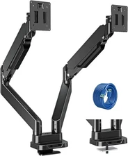 Dual Monitor Mount Fits Max 39" Computer Screen, Hold 4.4-33 lbs Each Black 