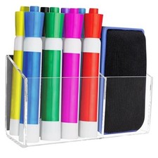 Magnetic Dry Erase Marker Holder for Whiteboard Acrylic Magnetic Clear/Brown