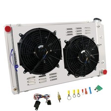 4 Row Core Alum Radiator 1968-1980 Chevy Suburban Blazer w/ Fan Shroud Kit