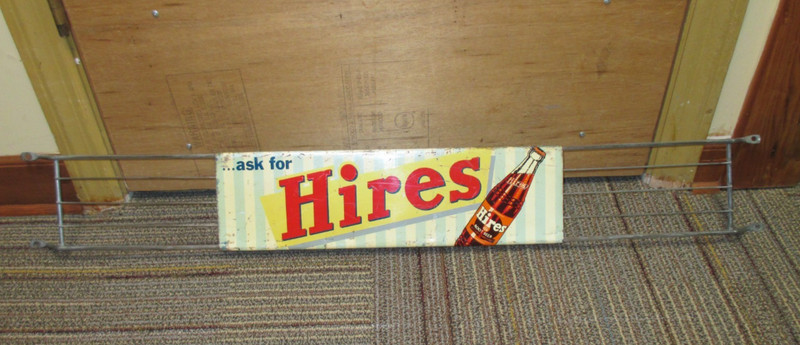 Vintage HIRES ROOT BEER Soda Screen Door Push Bar Sign Country Store Stout ~ WOW