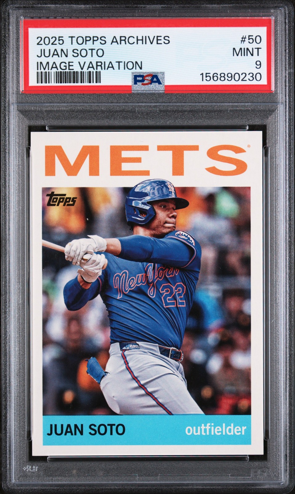 2025 TOPPS ARCHIVES IMAGE VARIATION #50 JUAN SOTO PSA 9