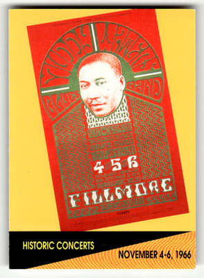 Muddy Waters 1966 ProSet Super Stars MusicCards #250 Historic Concerts