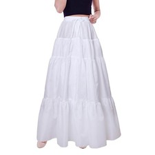Women'S Crinoline Petticoat Hoopless Skirt A-Line Underskirt Full Gown Half Sl  