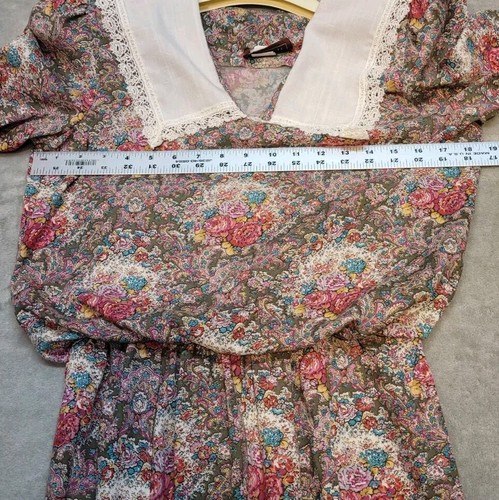 Vintage Prairie Dress size 10~1970's~Little House~Lisa2~Square Collar w\Lace - Picture 6 of 6