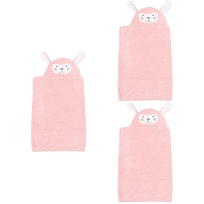  1pc Cartoon Kapuzen Badetuch Coral Fleece Quick Dry Schnalle Umhang Handtuch
