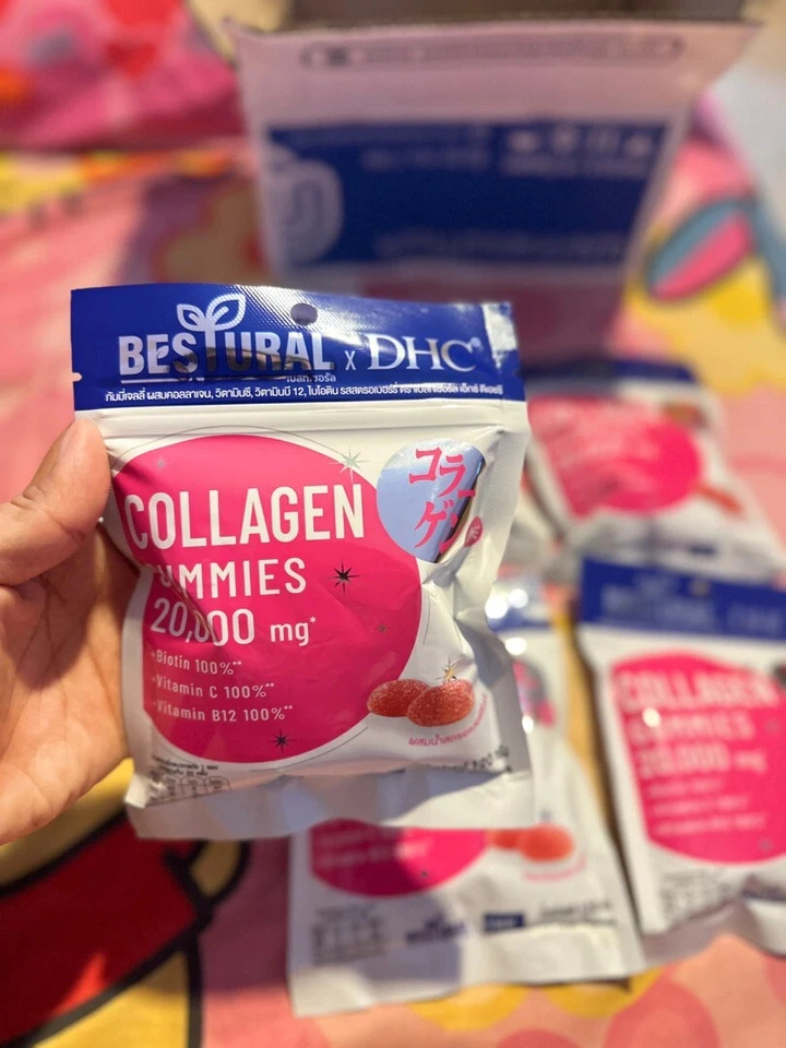 3 件 Bestural X DHC 胶原蛋白软糖维生素 C 维生素 B12 生物素 40 Gummiesx3 — 第 4/4 张图片