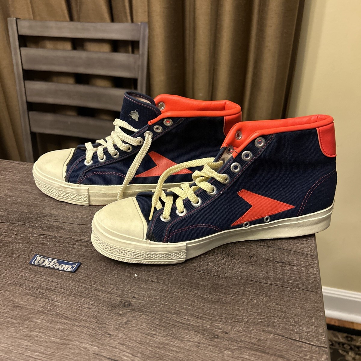 Vintage 1970s Wilson Bata Hotshot High Top Basketball Shoes