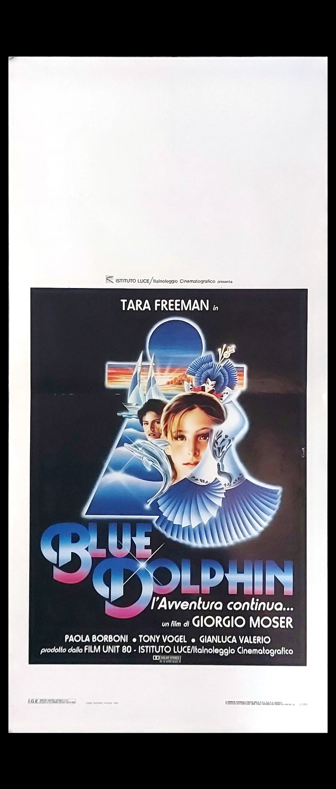 Locandina originale film Blue Dolphin - L'avventura continua (1990) - Regia di Giorgio Moser