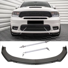 Front Bumper Lip Splitter Carbon Style + Strut Rods Bar For Dodge Durango SRT