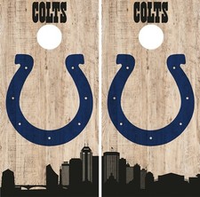 Indianapolis Colts Cornhole Wrap NFL Game City Skyline Skin Vinyl Decal CO867