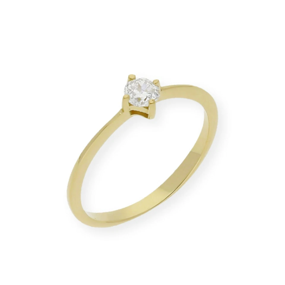 Anillo Diamante Certificado 0,30 ct y Oro 18k Joyería Solitario Compromiso Boda - Imagen 4 de 4