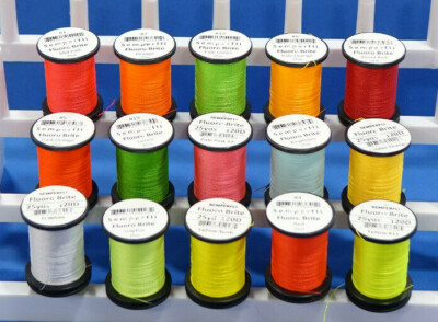 Semperfli FLUORO BRITE 15 Brilliant Colors 25 Meter Coil Hot Spot Ribbing Body