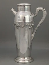 Antique Silver Plated Large Cocktail Shaker by Mappin and Webb