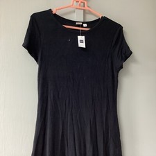 GAP Size Small Short Sleeve T Shirt Dress Stretchy Black Soft Women New