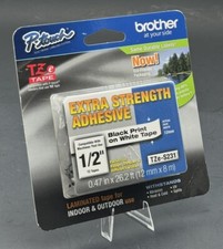 Genuine Brother TZe-231, 1/2" Black on White P-Touch TZ tape - NEW SEALED
