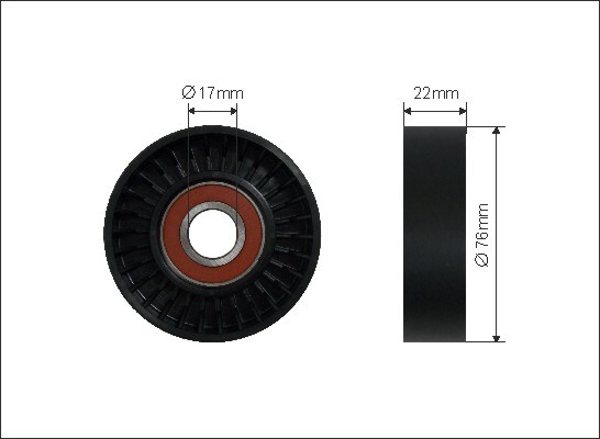 CAFFARO 02-98 Tensioner Pulley, V-ribbed belt for CHEVROLET,OPEL,SAAB