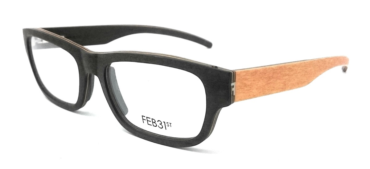 OCCHIALI DA VISTA IN LEGNO UOMO DONNA FEB31st DELTA MARRONE SCURO