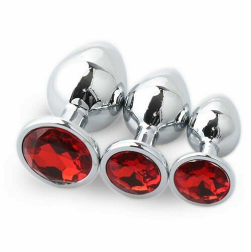 Plug anal metal diamante rojo 7 sex toys juguete sexual ENVÍO 24H |