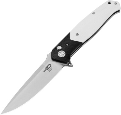 New Bestech Knives Swordfish Button Lock White BG62B