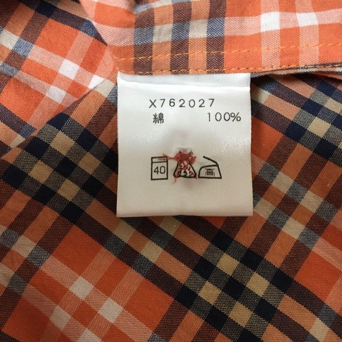 Yohji Yamamoto Durban A.A.R Long Sleeve Shirt Check Size L Men's Orange - Picture 13 of 15