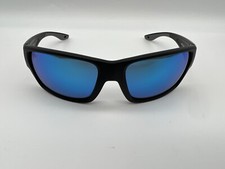 NEW Costa Del Mar TAILFIN Polarized Sunglasses Matte Black / Blue Glass Medium