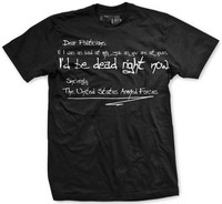 Ranger Up Dear Politicians T-shirt - Small - Black on sale Ranger Up Dear Politicians T-shirt - Small - Black on sale
