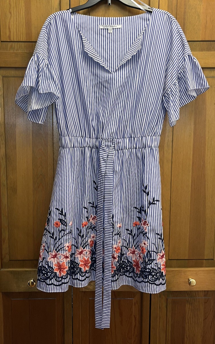julia jordan floral embroidered dress LONG SLEEVE PRINTED ORGANZA SHIRT DRESS – JULIA JORDAN main image 1